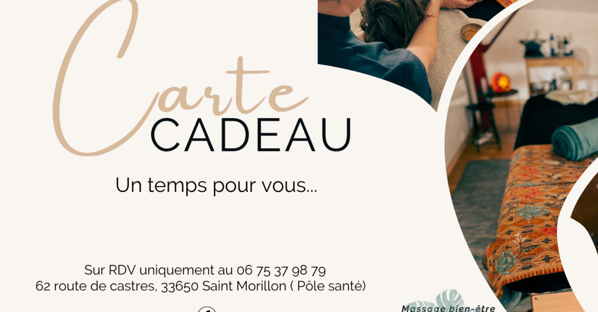 carte cadeau massage saint morillon