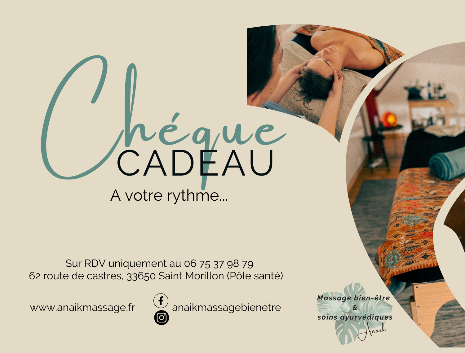cheque cadeau massage saint morillon